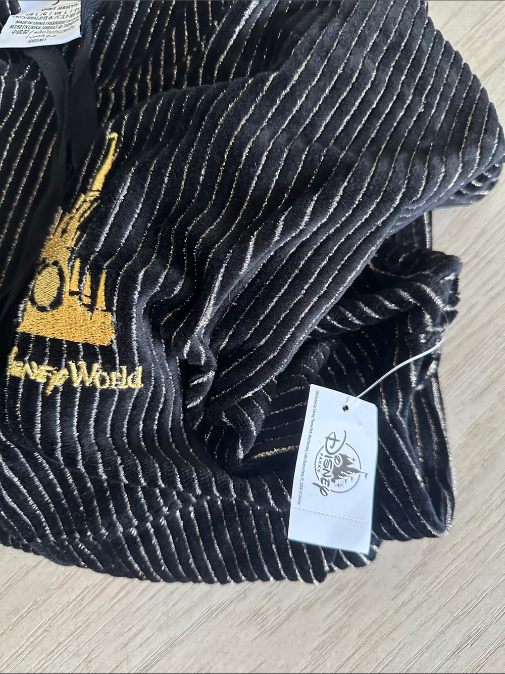 Walt Disney World 50th Anniversary Gold Luxe Spirit Jersey Hoodie Adult Large - Picture 10 of 11